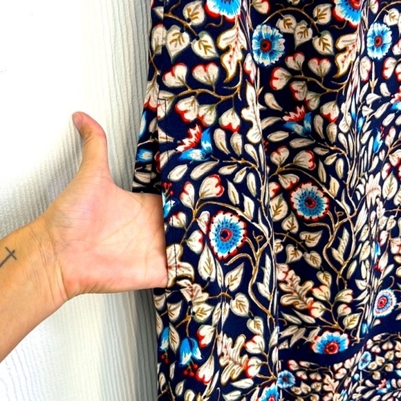 Anthropologie - Maeve Floral Blue & Red Sleeveless Sheath Dress Size 4 - Picture 12 of 16